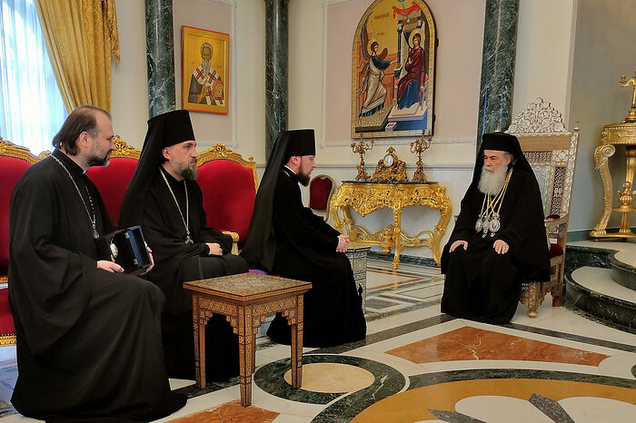 Патриарх Иерусалимский Феофил III встретился с Иерархом Русской Православной церкви
