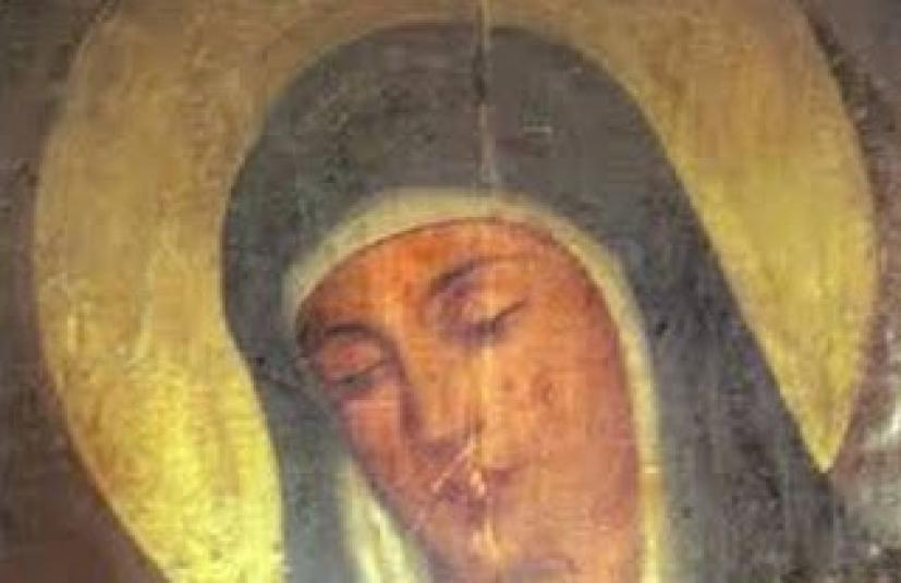 Скорбящая икона Божьей Матери из храма Гроба Господня