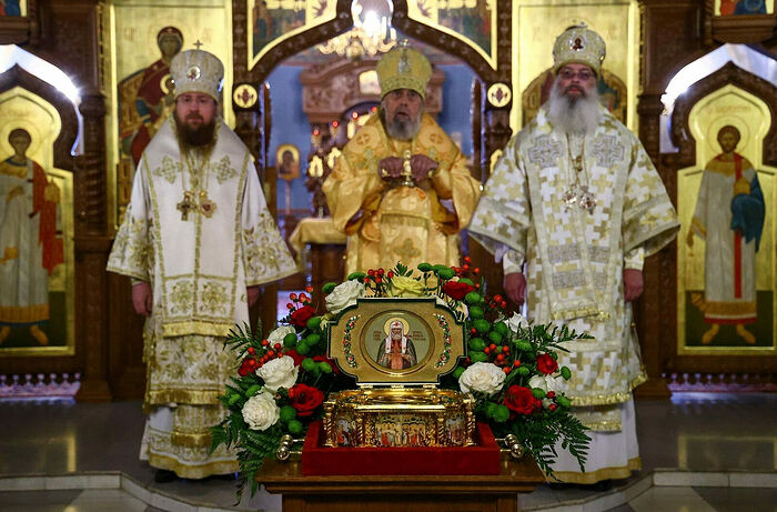 Состоялось принесение ковчега с мощами святителя Тихона в Тульскую епархию