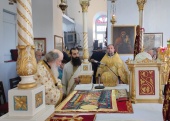 В день памяти святителя Николая Мирликийского начальник Русской духовной миссии принял участие в Литургии в Бейт-Джале 