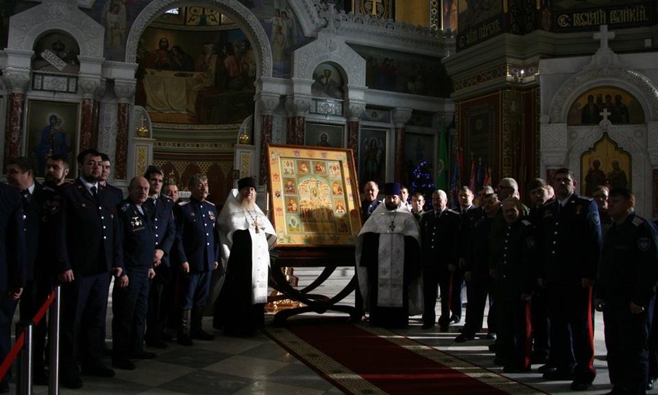 В Вознесенский собор Новочеркасска передали икону «Казачья Голгофа»