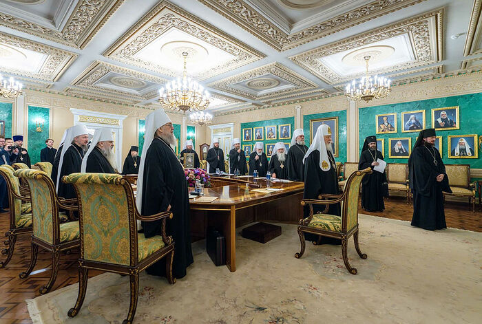 Святейший Патриарх Кирилл возглавил первое в 2025 году заседание Священного Синода
