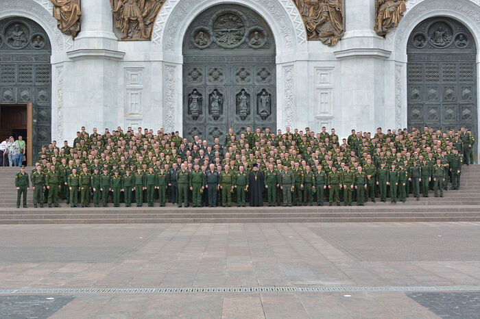 Состоялся благодарственный молебен для выпускников Военного университета имени князя Александра Невского
