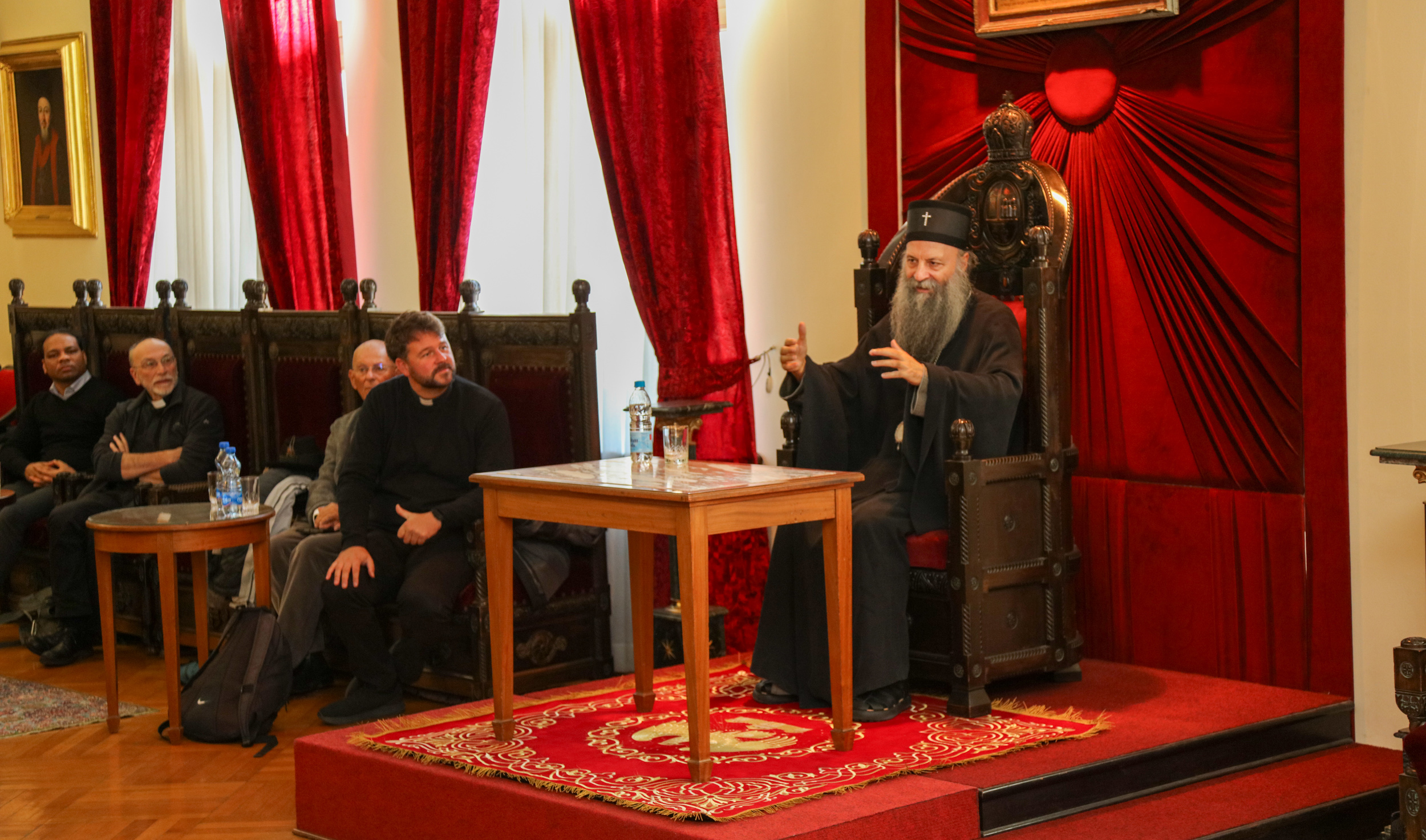 Патриарх Порфирий беседовал с епископом города Триеста доктором Энрико Тревизи