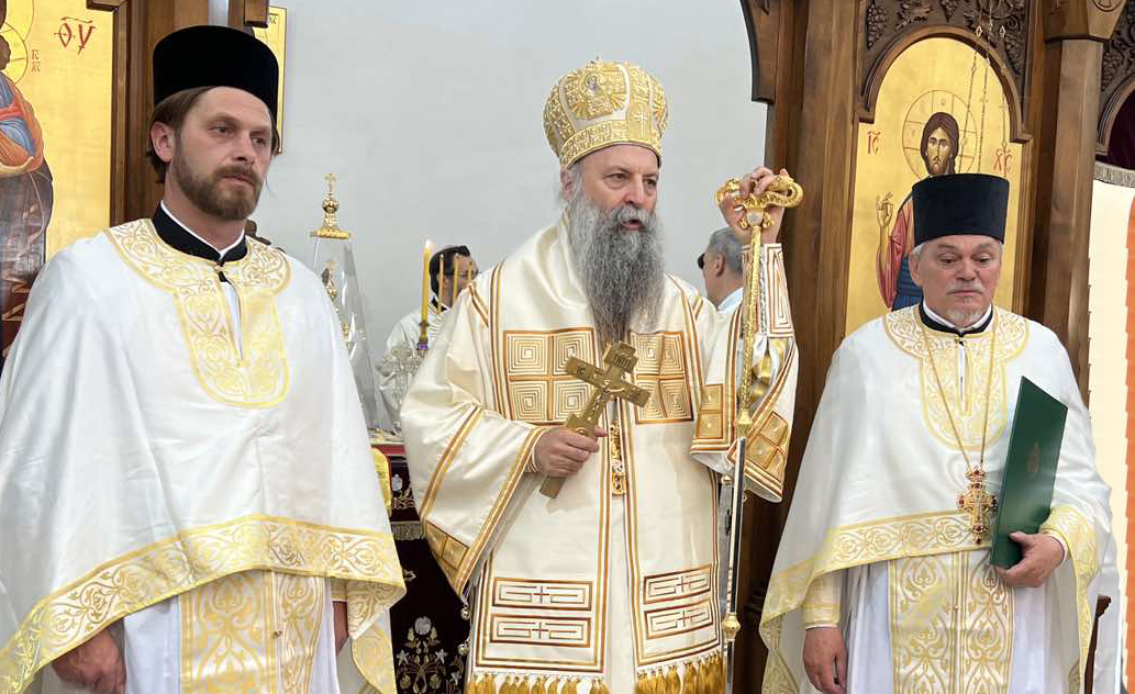 Патриарху Порфирию поклонились в церкви святого апостола Луки в Крняче