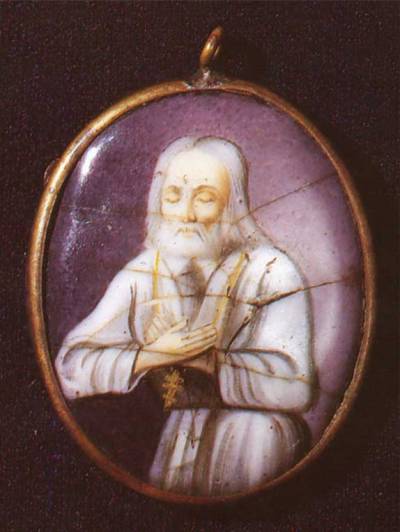 Преподобный Серафим Саровский (эмаль)  