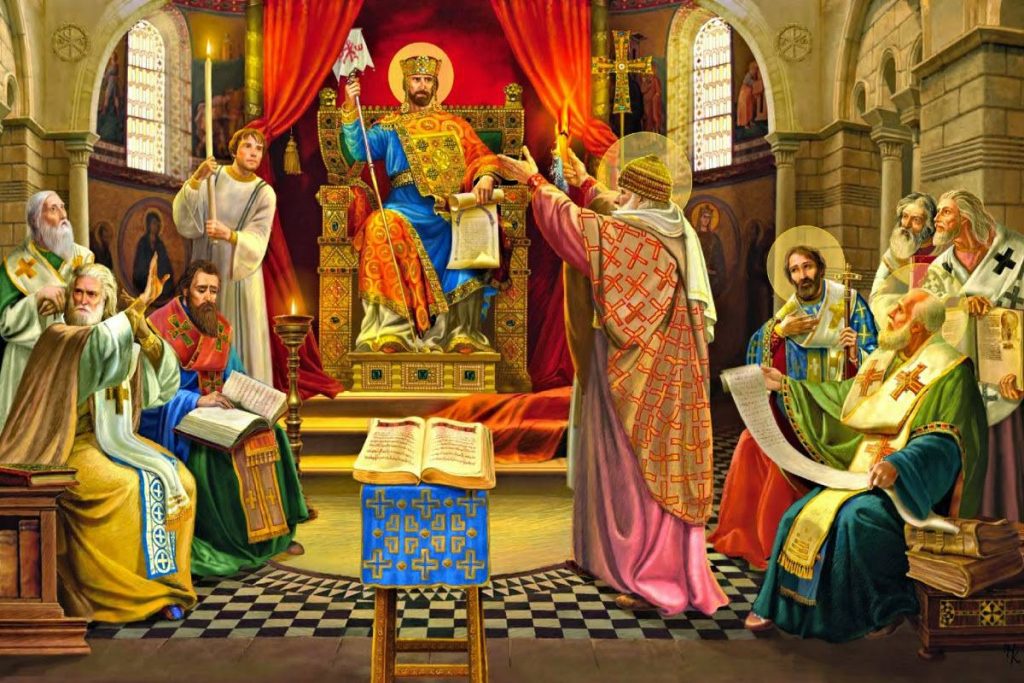 Святитель Спиридон на Первом Вселенском соборе