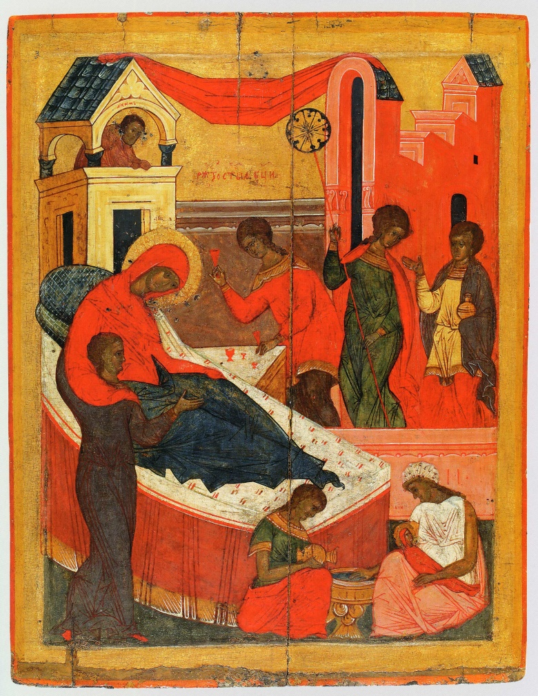 Рождество Богоматери. Тверская школа. XV век. Собрание А. В. Ильина