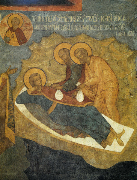 Сон прпдб. Петра, царевича Ордынского (фреска) 