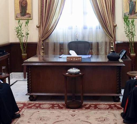 Патриарх Иоанн X принимает Патриарха Мора Игнатия Афрема II