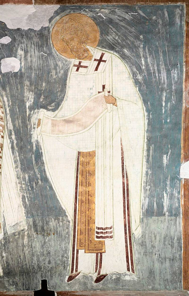 Святитель Спиридон Тримифунтский (деталь фрески) 