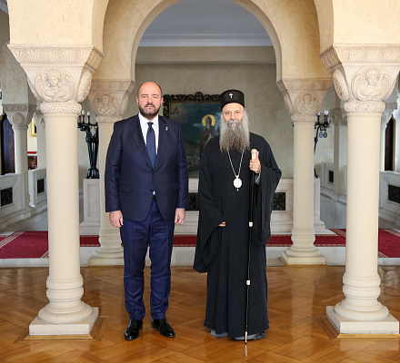 Патриарх Порфирий побеседовал с председателем муниципалитета Сремские Карловцы