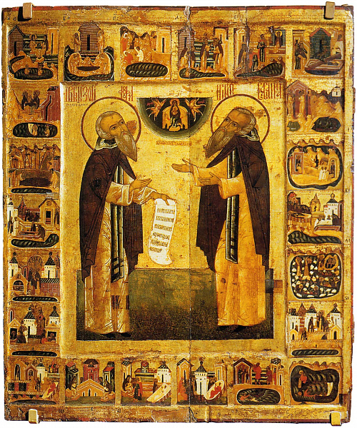 Преподобные Савватий и Зосима Соловецкие, с житием (Русский Север) 