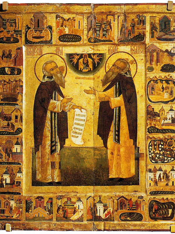 Преподобные Савватий и Зосима Соловецкие, с житием (Русский Север) 