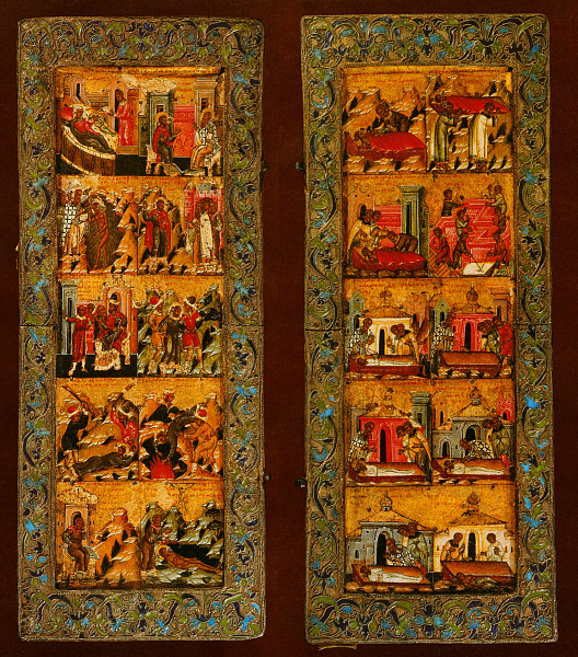 Великомученик Никита Готфский, створки складня с житием