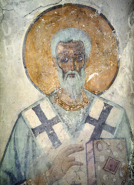 Священномученик Поликарп, епископ Смирнский (фреска)