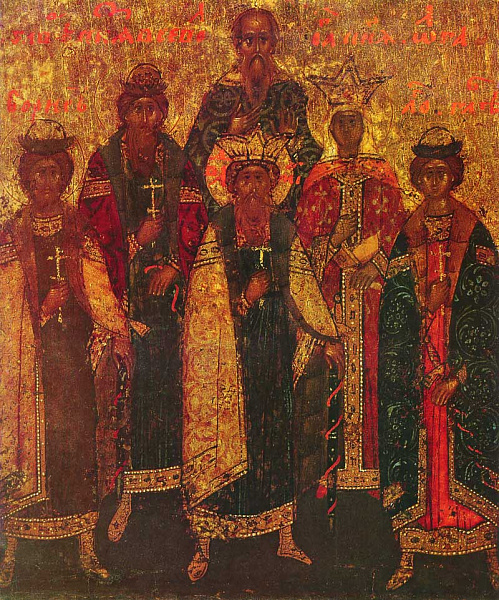Равноапостольный Владимир Креститель Руси на иконе святых князей  