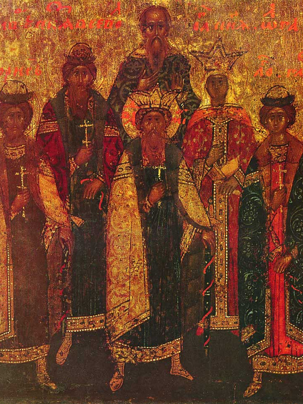 Равноапостольный Владимир Креститель Руси на иконе святых князей  