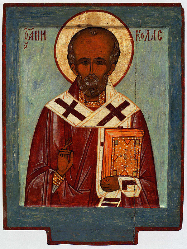 Святитель Николай Чудотворец, двусторонняя (Ростовская)  