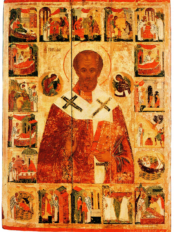 Святитель Николай Чудотворец, с житием (Новгородская)  