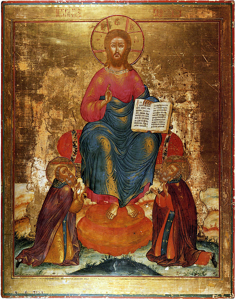 Преподобные Макарий Желтоводский и Сергий Радонежский: моление Спасу 