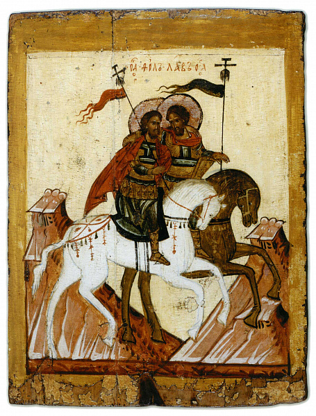 Мученики Флор и Лавр на конях 