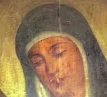 Скорбящая икона Божьей Матери из храма Гроба Господня