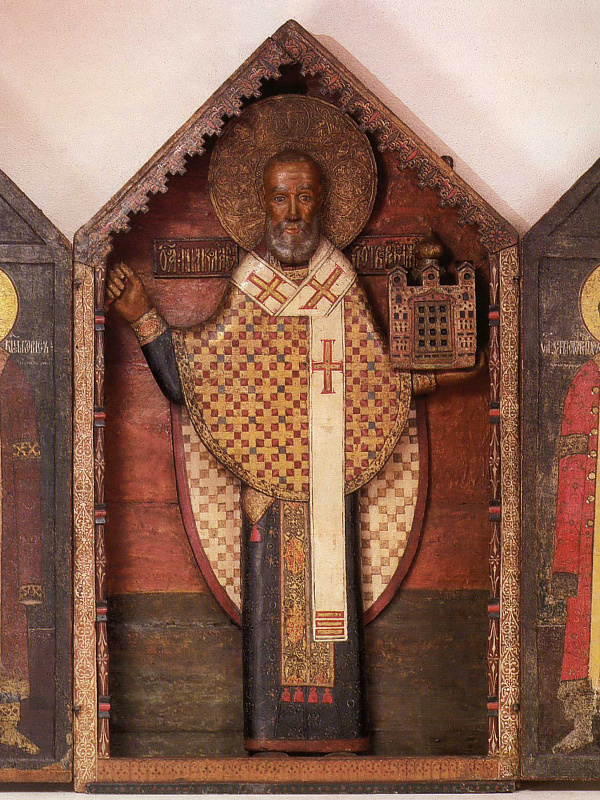 Никола Можайский, в киоте со створами 