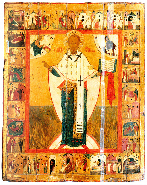 Св. Никола Зарайский, с житием (Костромская)  