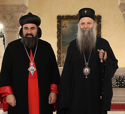 Патриарх Порфирий беседовал с коптским епископом Вениамином