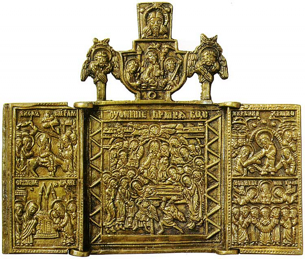 Складень-триптих со сложным завершением средника (Гуслицы)