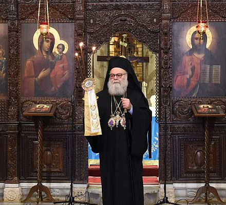 Божественная литургия в Патриаршем монастыре Баламандской иконы Божией Матери