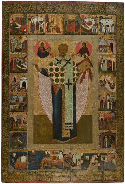 Святой Никола Зарайский, с Никейским чудом и житием