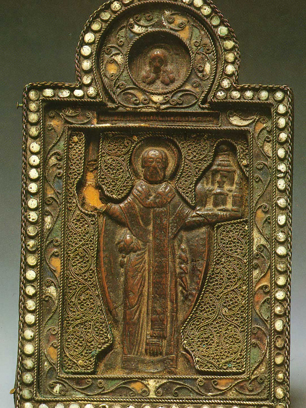 Никола Можайский, икона в окладе  