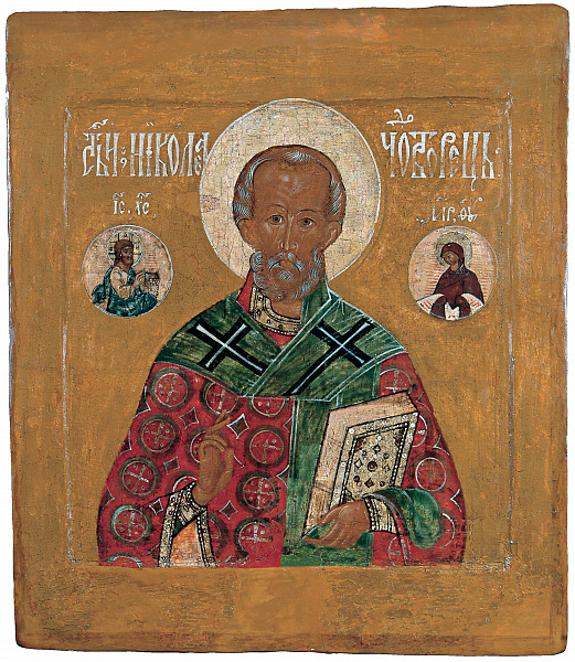 Св. Николай Чудотворец, с Никейским чудом (двусторонняя выносная икона)