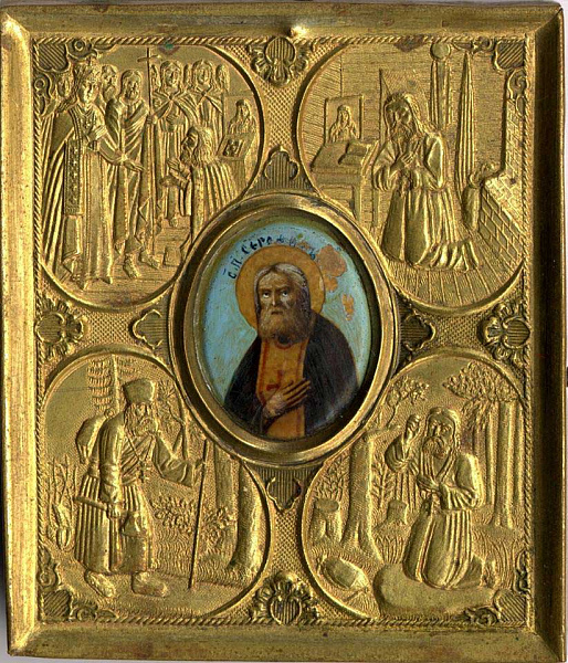 Прпдб. Серафим Саровский, со сценами жития 