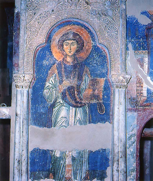 Святой Пантелеимон, фреска (Македония) 