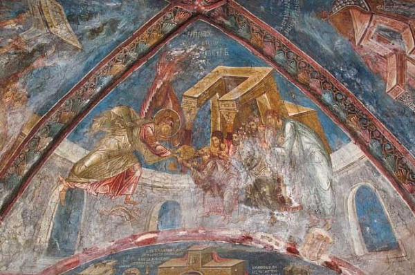 Премудрость напоила вином неразумных (фреска)