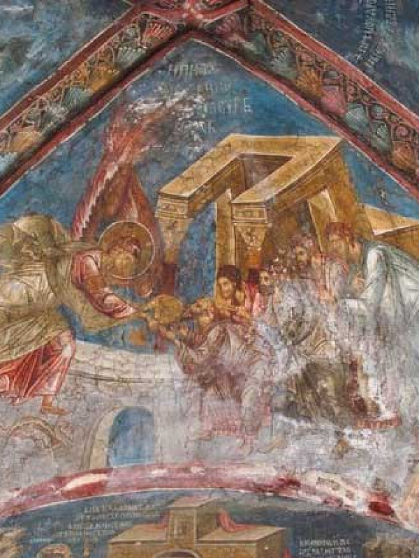 Премудрость напоила вином неразумных (фреска)