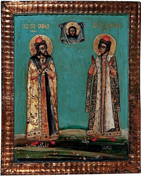 Святые благоверные князья Борис и Глеб с житием (Ярославская)  