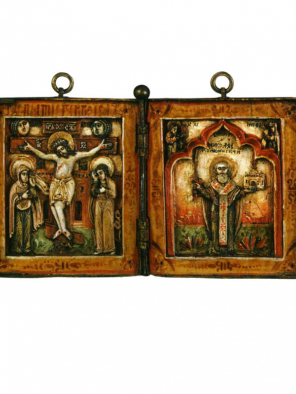Никола Можайский. Складень с Распятием и предстоящими 