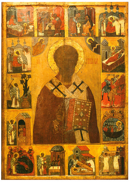 Св. Николай Чудотворец, с Никейским чудом и житием  