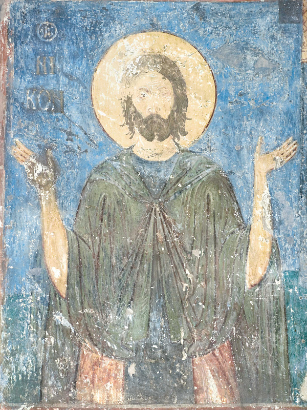 Преподобный Никон Метаноит, фреска 