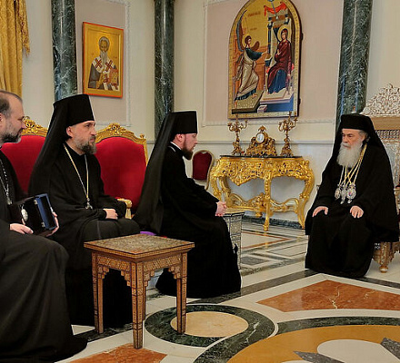 Патриарх Иерусалимский Феофил III встретился с Иерархом Русской Православной церкви