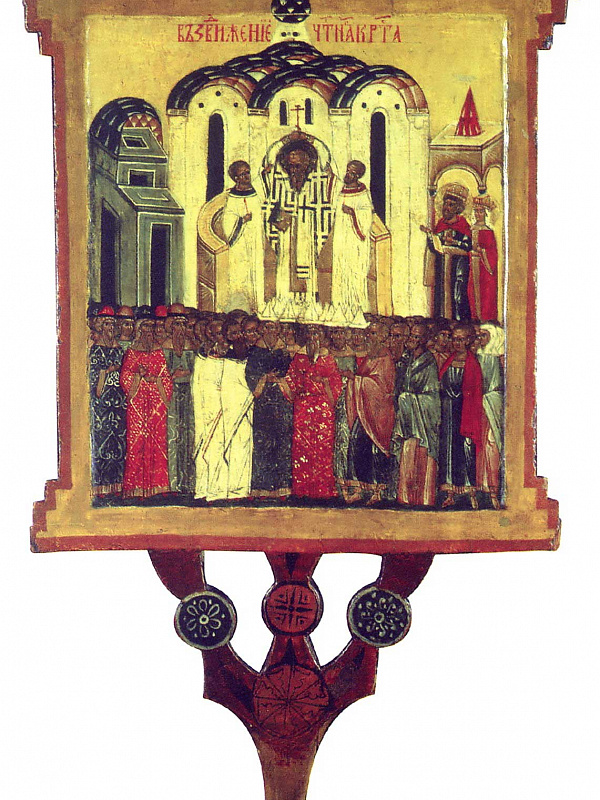 Воздвижение Честного Креста (двусторонняя выносная икона) 