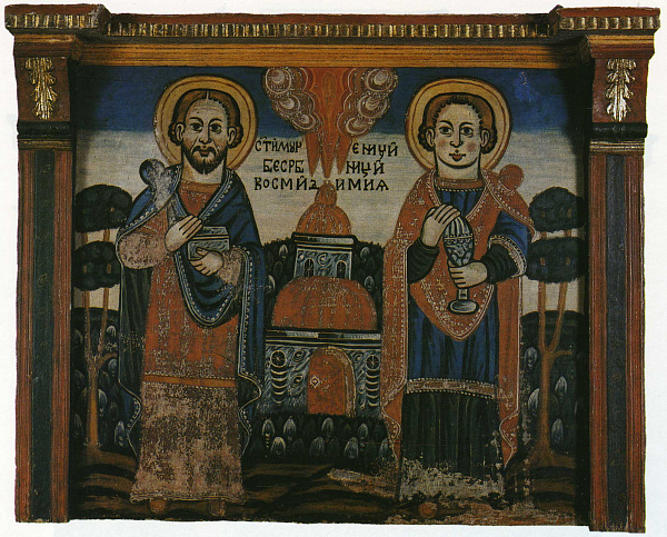 Бессребреники Косма и Дамиан (польская икона)  