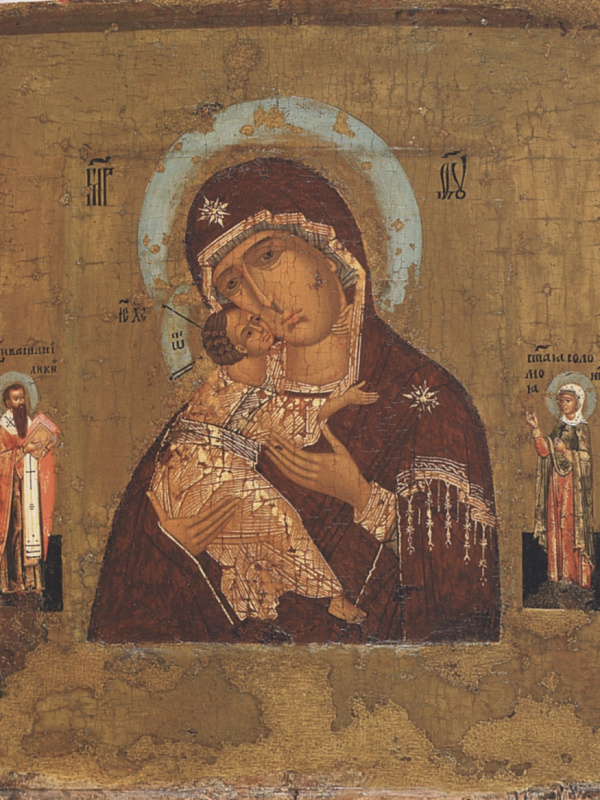 Владимирская с Василием Великим и Соломонией на полях