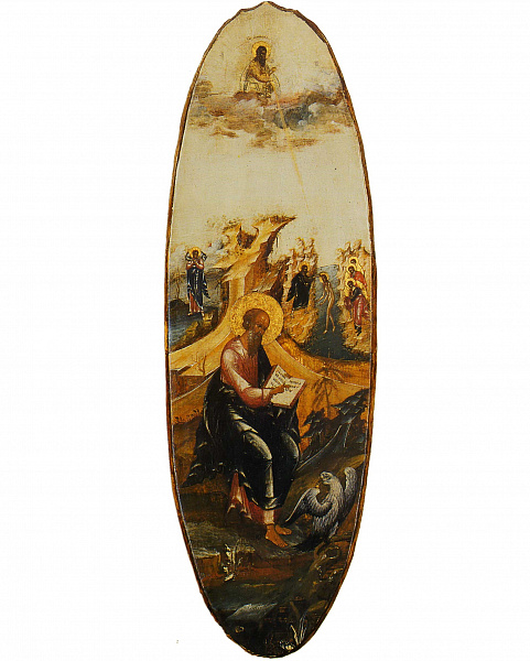 Апостол Иоанн Богослов, костромская икона с сюжетами жития