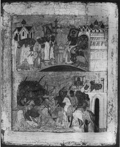 Избавление Новгорода от осады чудом от иконы Божьей Матери «Знамение»  