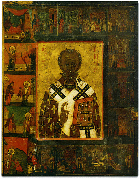 Святитель Николай Чудотворец, с житием (Новгородская) 